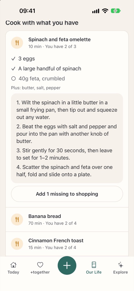 Recipe ideas from pantry items, with steps